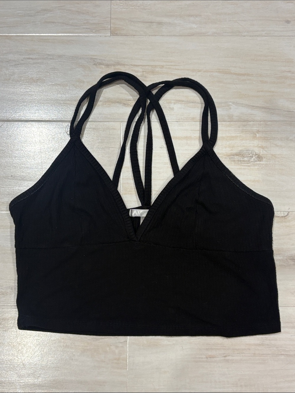 Black Strappy Bralette Top